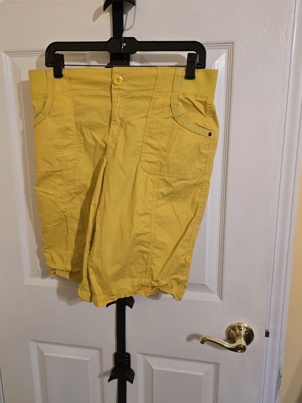 Style & Co. Bright Yellow Women's Bermuda Shorts with Patch Pockets